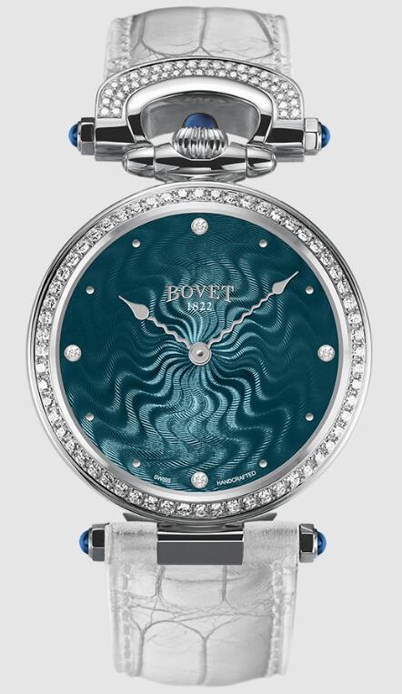 Best Bovet Fleurier Miss Audrey Teal Blue Guilloche AS36061-SD12 Teal blue Replica watch